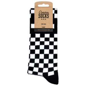 CHECKERBOARD B/W-ANKLE HIGH