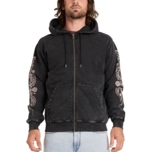 DIE BY THE STONE ZIP--LIGHT ACID BLACK