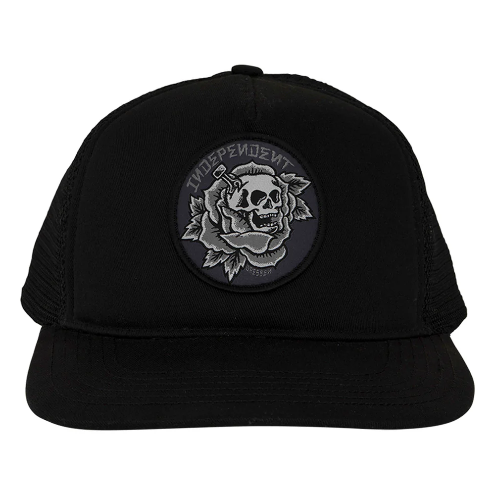 DRESSEN SKULL ROSE SNAPBACK STRUCTURED--BLACK