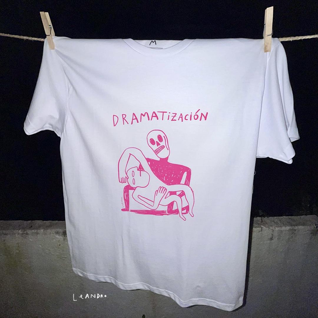 CAMISETA DRAMATIZACIÓN--WHITE/PINK