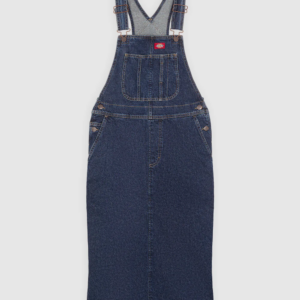 DENIM BIB DRESS WOMAN--DARK INDIGO