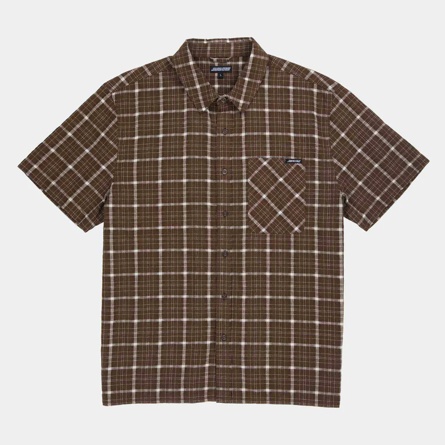 ELI SS SHIRT--BROWN CHECK