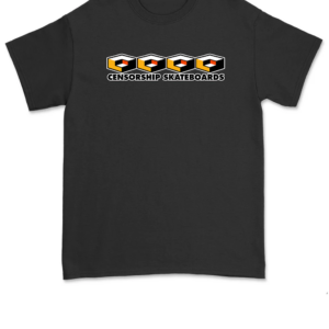 CENSORSHIP X CONSOLIDATED TEE--BLACK