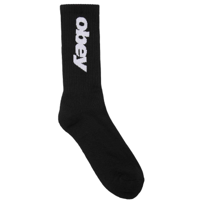 ITALICS SOCKS--BLACK