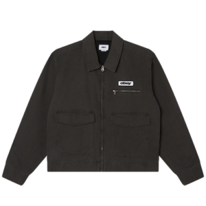 WALTER WORK JACKET--BLACK FADED WASH