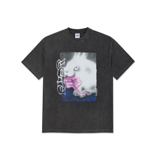TEE RABIT--SILVER BLACK