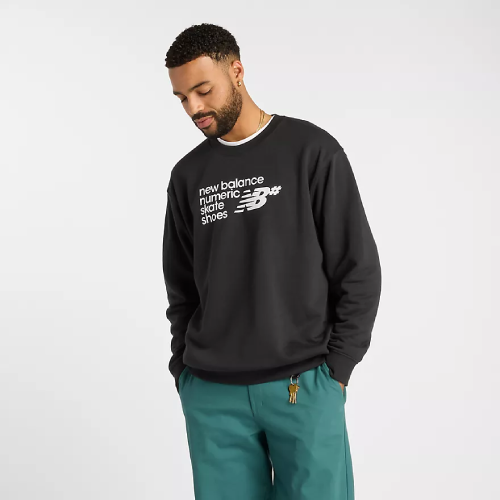 NUMERIC FRENCH TERRY CREW--BLACK